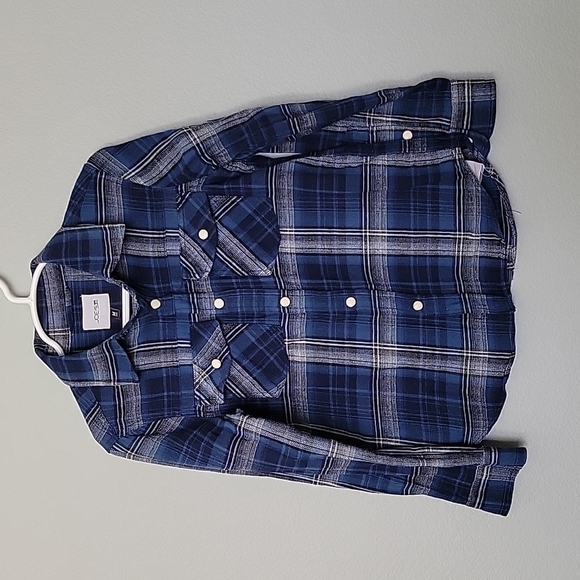 Joe's blue plaid button down shirt size 5 - Picture 1 of 7